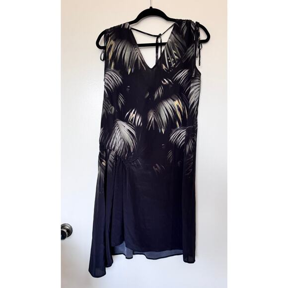 ALLSAINTS Rye Neluwa Silk Dress Tropical Palm Tree Print Size Small - Picture 5 of 8